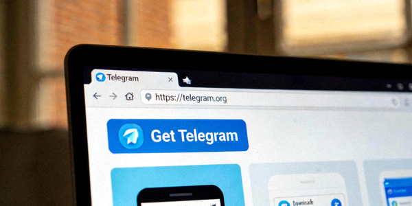 如何验证Telegram官方下载源截图 - 展示官网域名与下载按钮位置