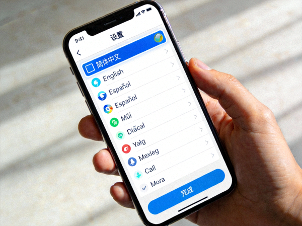 Telegram选择简体中文语言截图 - 显示中文选项被选中